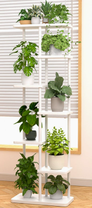 Display Stand Wood - Multi‑Tier Metal Wood Plant Stand Indoor
