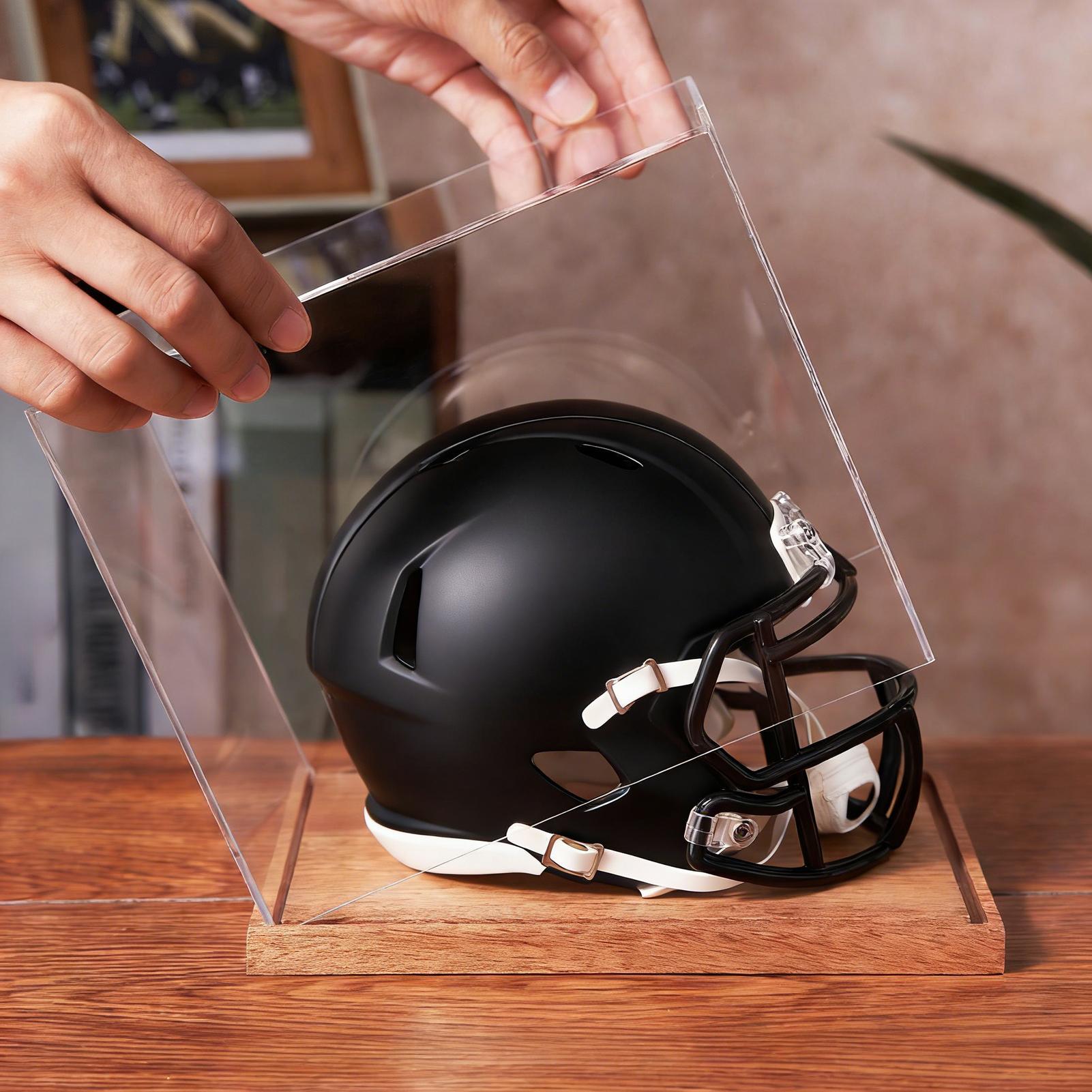 Football Helmet Display Case C - Display Stand Wood recension och pris