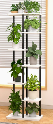Multi‑Tier Metal Wood Plant St - Display Stand Wood recension och pris