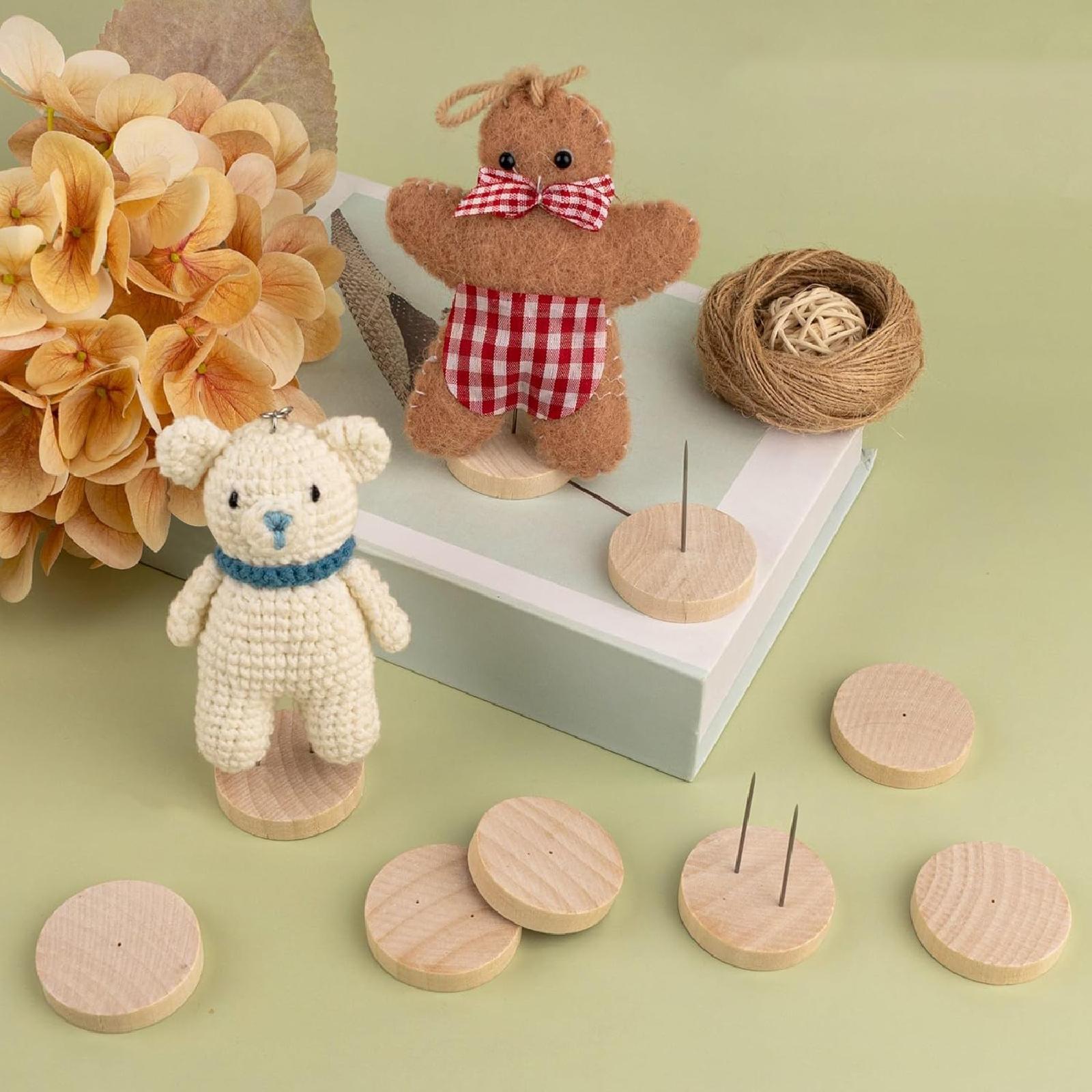 12Pcs Crochet Doll Stand Stora - Display Stand Wood recension och pris