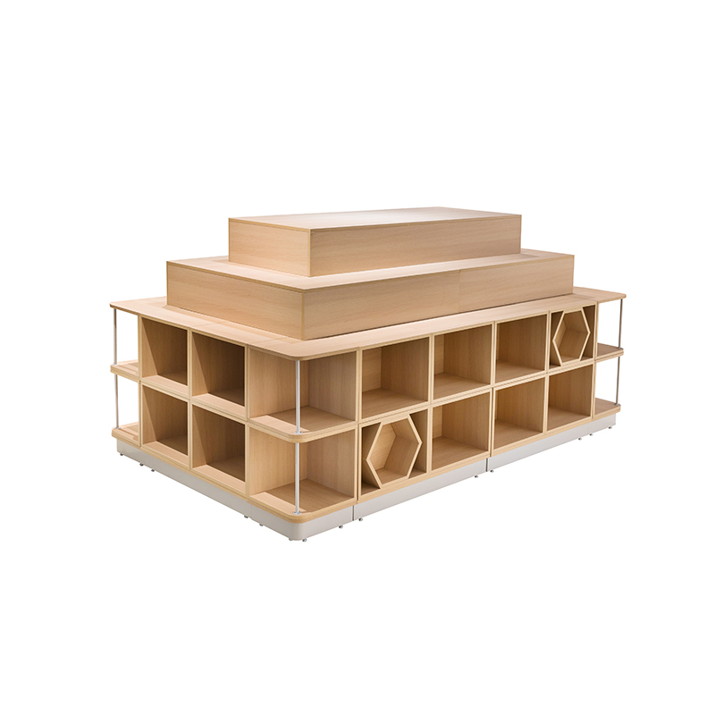 Manufacturer Wholesale Square  - Display Stand Wood recension och pris