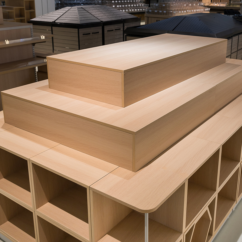 Manufacturer Wholesale Square  - Display Stand Wood recension och pris