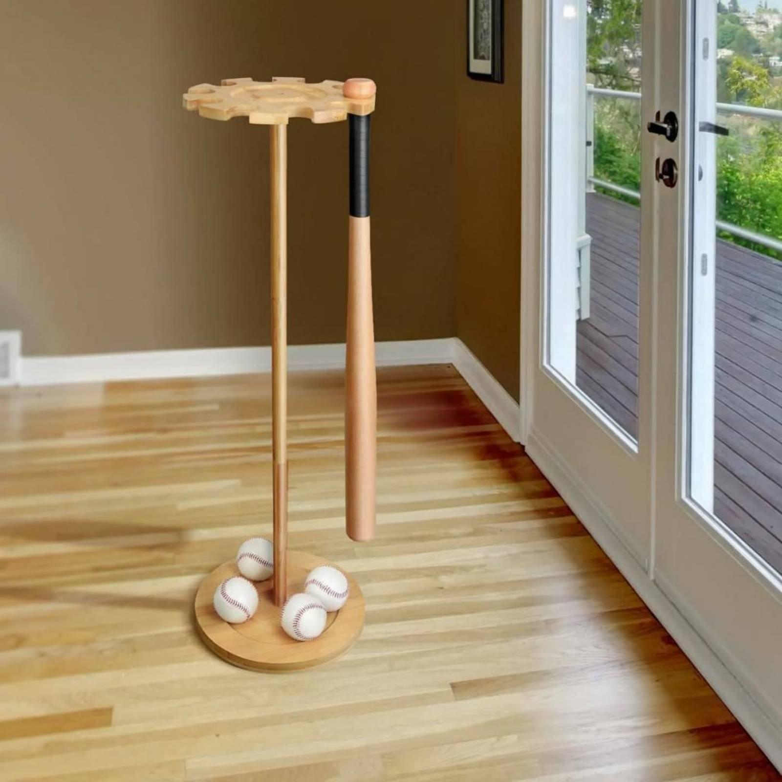 Baseball Sports Equipment Disp - Display Stand Wood recension och pris